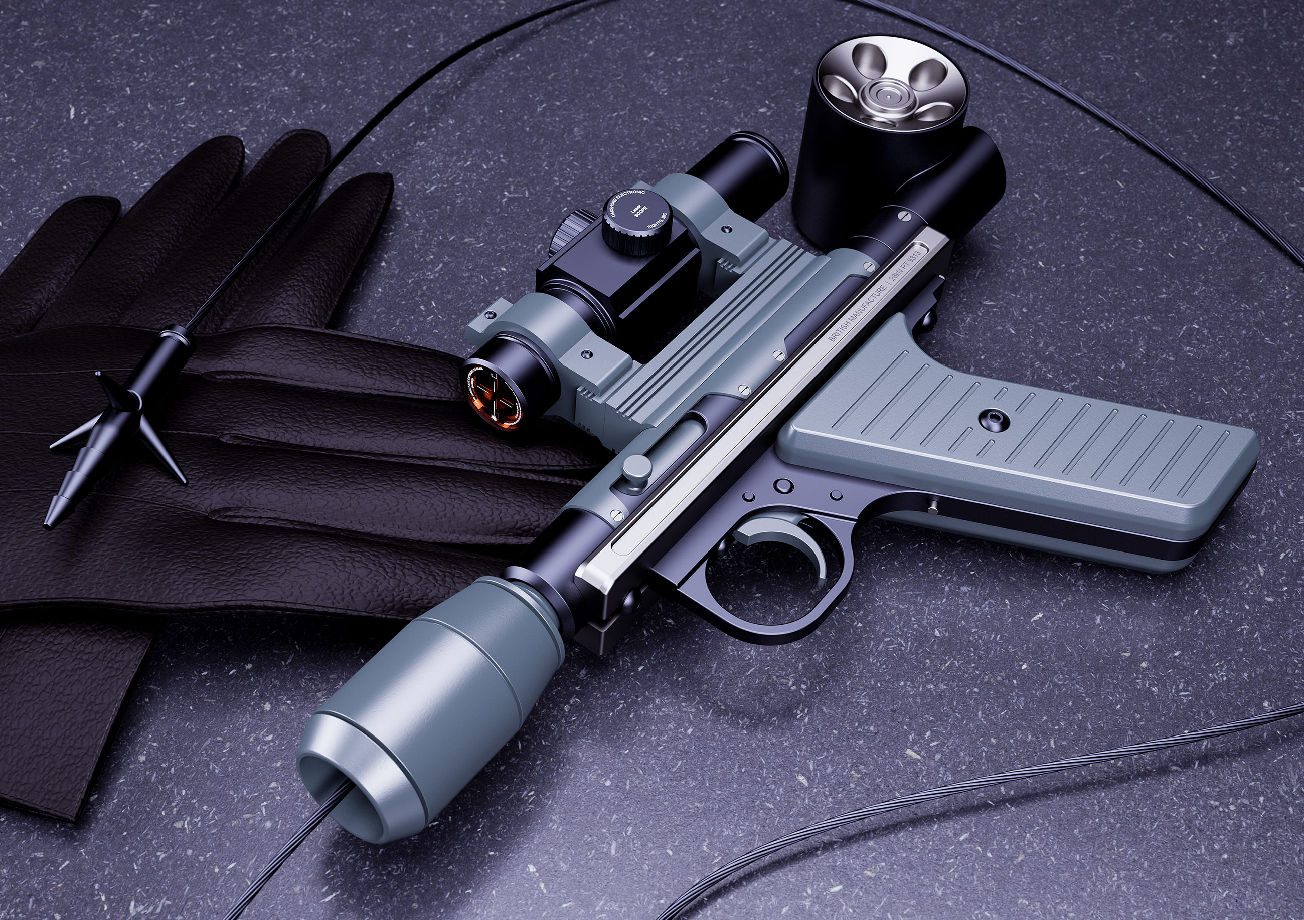 James Bond, 007 Piton gun from Goldeneye.